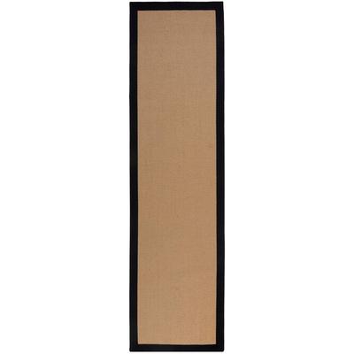 Läufer FLAIR RUGS "Kira mit Fischgrätmuster, aus Jute", schwarz, B:60cm H:3mm L:600cm, Jute, Kunstfaser, Teppiche, Läufer