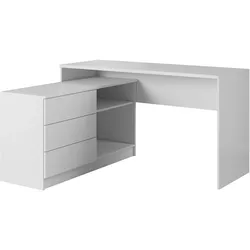 SCHREIBTISCH AURELIO 138,2x50,4x76 cm Bürotisch Computertisch, Weiß