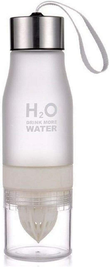 KitchenCuration H2O Fruit Infusion Water Bottle Perfect Gift For Fitness & Yoga Lovers White