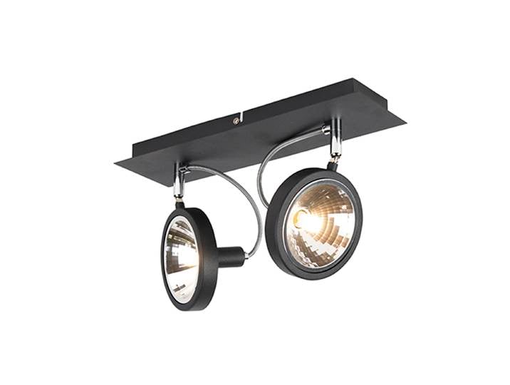 Spot design noir 2 lumières orientable - Nox