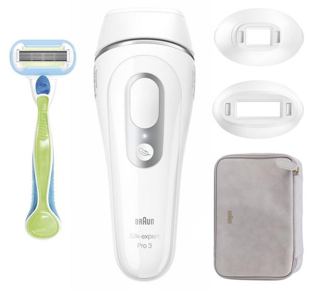 Braun Silk-expert Pro 3 PL3132, Weiß, Lichtimpulstechnologie (IPL), 7 min, Akku, Box