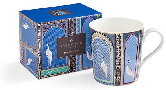 Sara Miller London Sara Miller India Collection Mug Lattice Window's Indigo