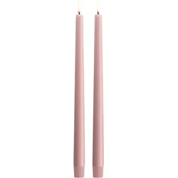 Uyuni LED Tafelkerze 32cm Rose Powder 2 Stück
