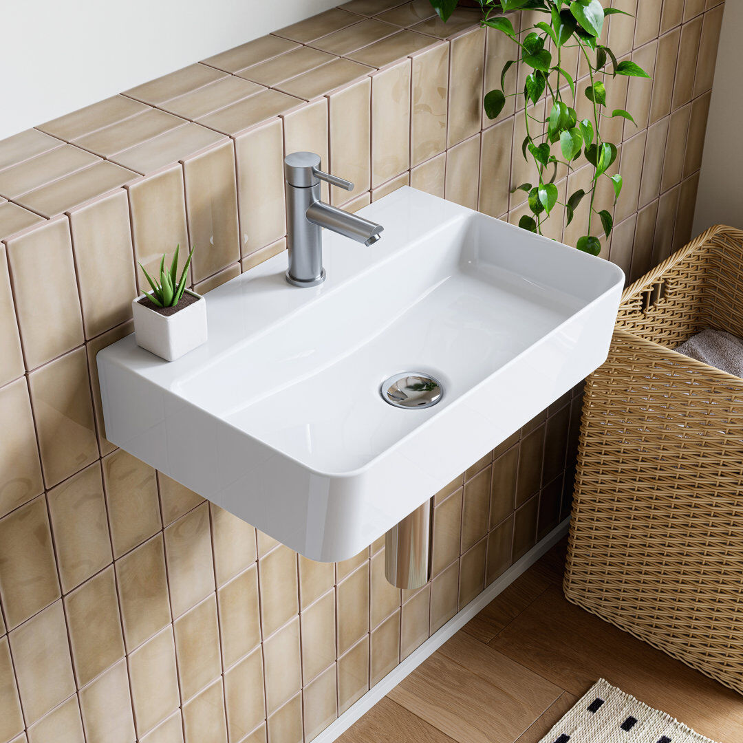 Horow Bathroom 460mm L x 310mm W Natural Ceramic Rectangular Sink Natural 310mm W