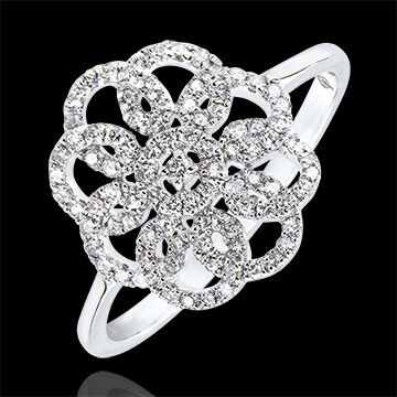 Edenly Ring Schicksal - Arabesk - 18 Karat WeiÃŸgold und Diamanten