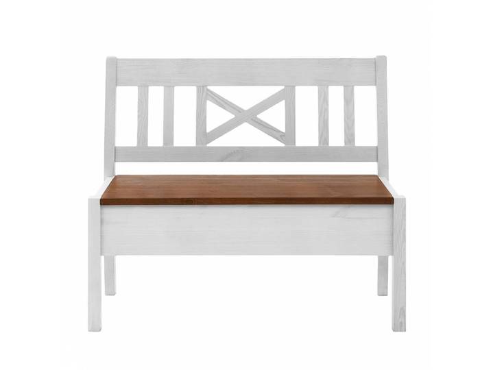 Sitzbank Fjord I 105cm Braun/Weiß/Kiefer Weiß/Kiefer Bernstein