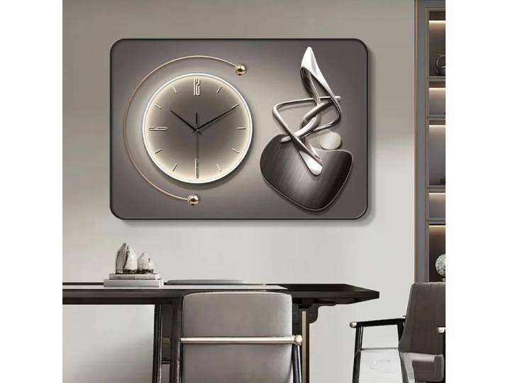 Horloge murale décorative de luxe pour Restaurant, lumière moderne, créative, silencieuse, pour salon et maison
