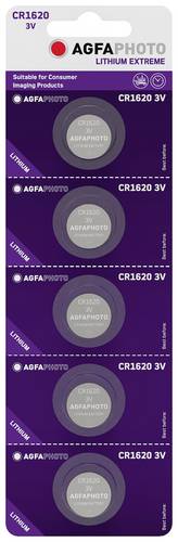 AgfaPhoto Knopfzelle CR1620 3V 5 St. Lithium
