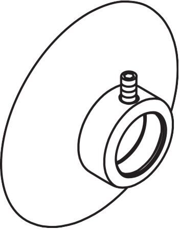 Hansgrohe Wandflansch Axor Carlton 96745000 Duschkombi chrom