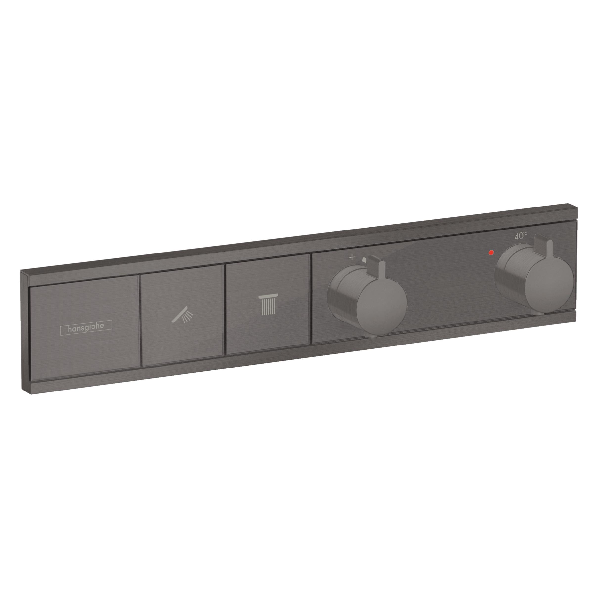 hansgrohe HG Fertigmontageset RAINSELECT f UP-Thermostat 2 Verbr bru black chrome (15380340)
