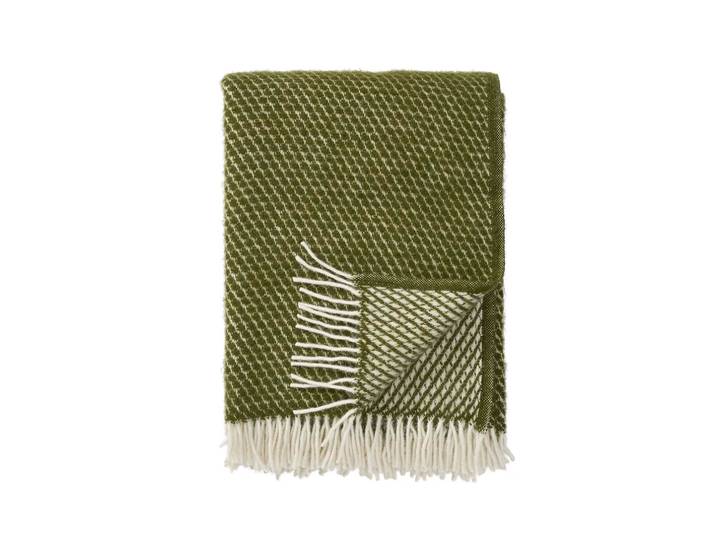 Klippan Yllefabrik Plaid en laine Velvet avocat