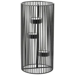 Kerzenhalter Thea in Schwarz