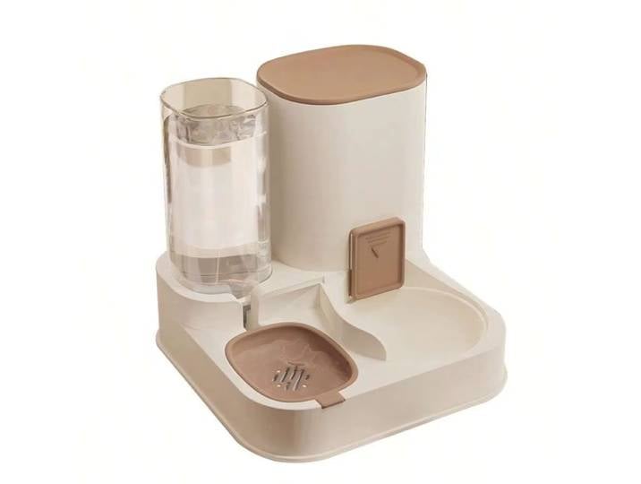 Distributeur automatique de nourriture pour animaux de compagnie à double bol avec distributeur automatique rechargeable en plastique pour chats et chiens