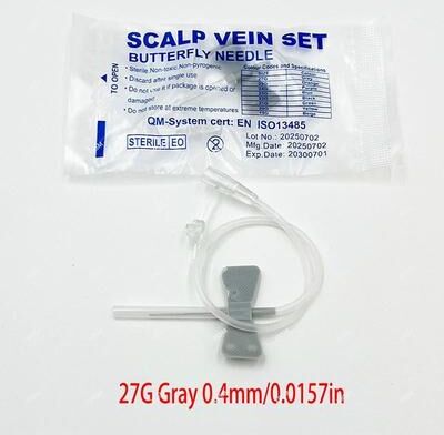 Uplift Picks Disposable Pet IV Infusion Butterfly Needle For Veterinary Fluid Therapy gray (27g) 50 Pcs