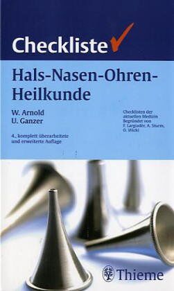 Wolfgang Arnold - Checklisten der aktuellen Medizin, Checkliste Hals-Nasen-Ohren-Heilkunde - Preis vom 05.10.2026 03:47:11 h