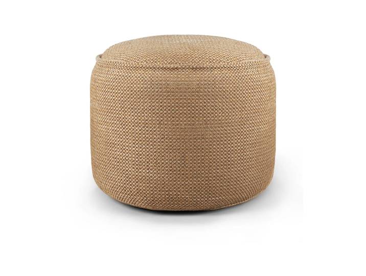 Ethnicraft Donut outdoor pouf Marsala Check