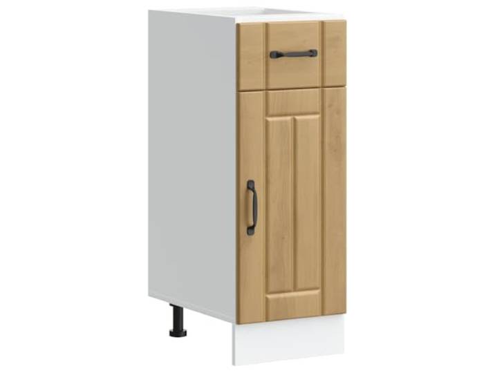 fsahslih Küchenunterschrank Lucca 30x46x81,5cm Artisan Eiche Kompakter Küchenbeistellschrank für Nischen in Küche und Esszimmer mit verstellbaren Füßen und viel Stauraum.