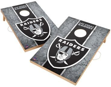 Skip's Garage Vintage Las Vegas Raiders NFL 2x4 Tailgate Cornhole Boards