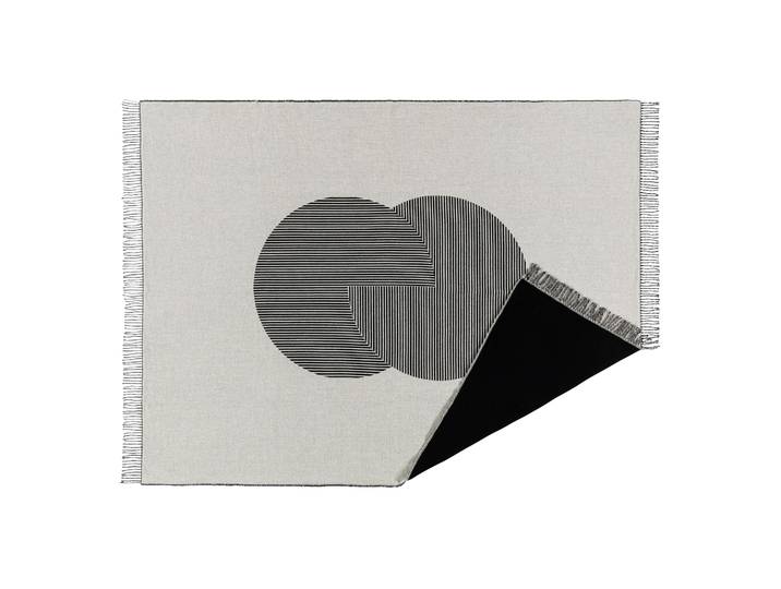 NJRD Plaid en coton Circles 130x185 cm Noir