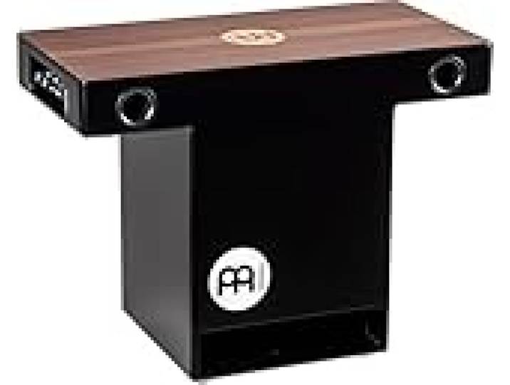 Meinl Percussion Pickup Turbo Slaptop Cajon - Design en T back-friendly avec 3 rosaces à l'avant - Surface de jeu en noyer (PTOPCAJ2WN)