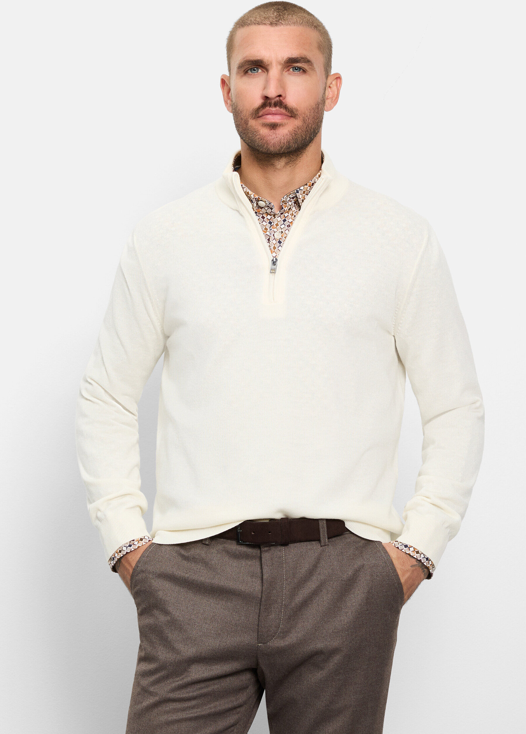 OLYMP "OLYMP Casual Strick, Troyer"