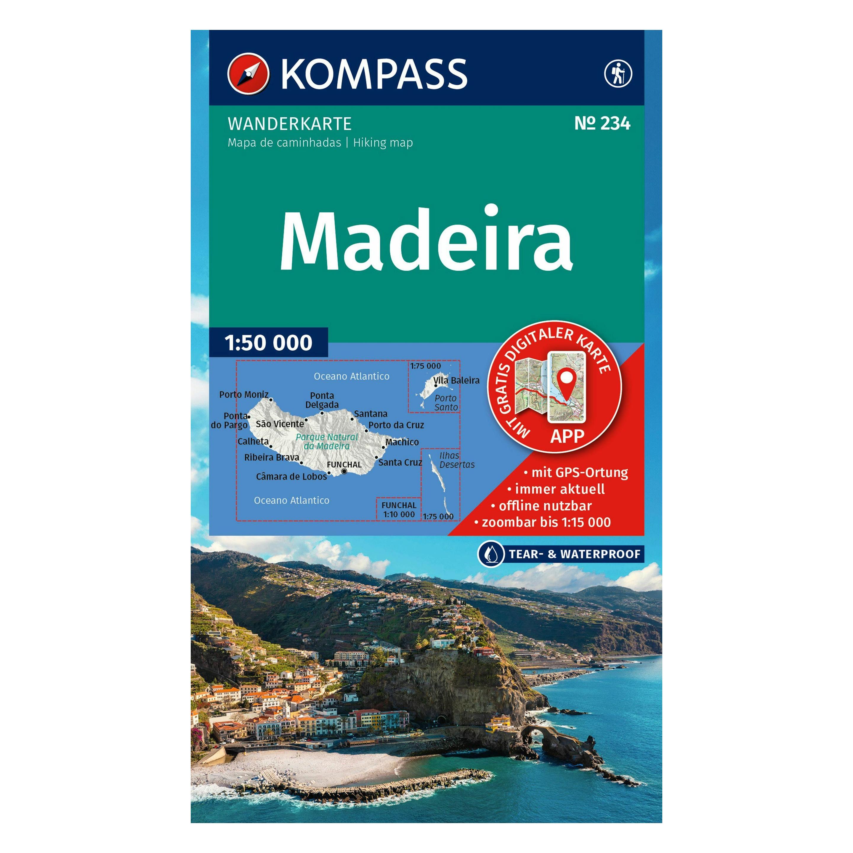 Kompass Wanderkarte 234 Madeira 1:50.000 (56561459)