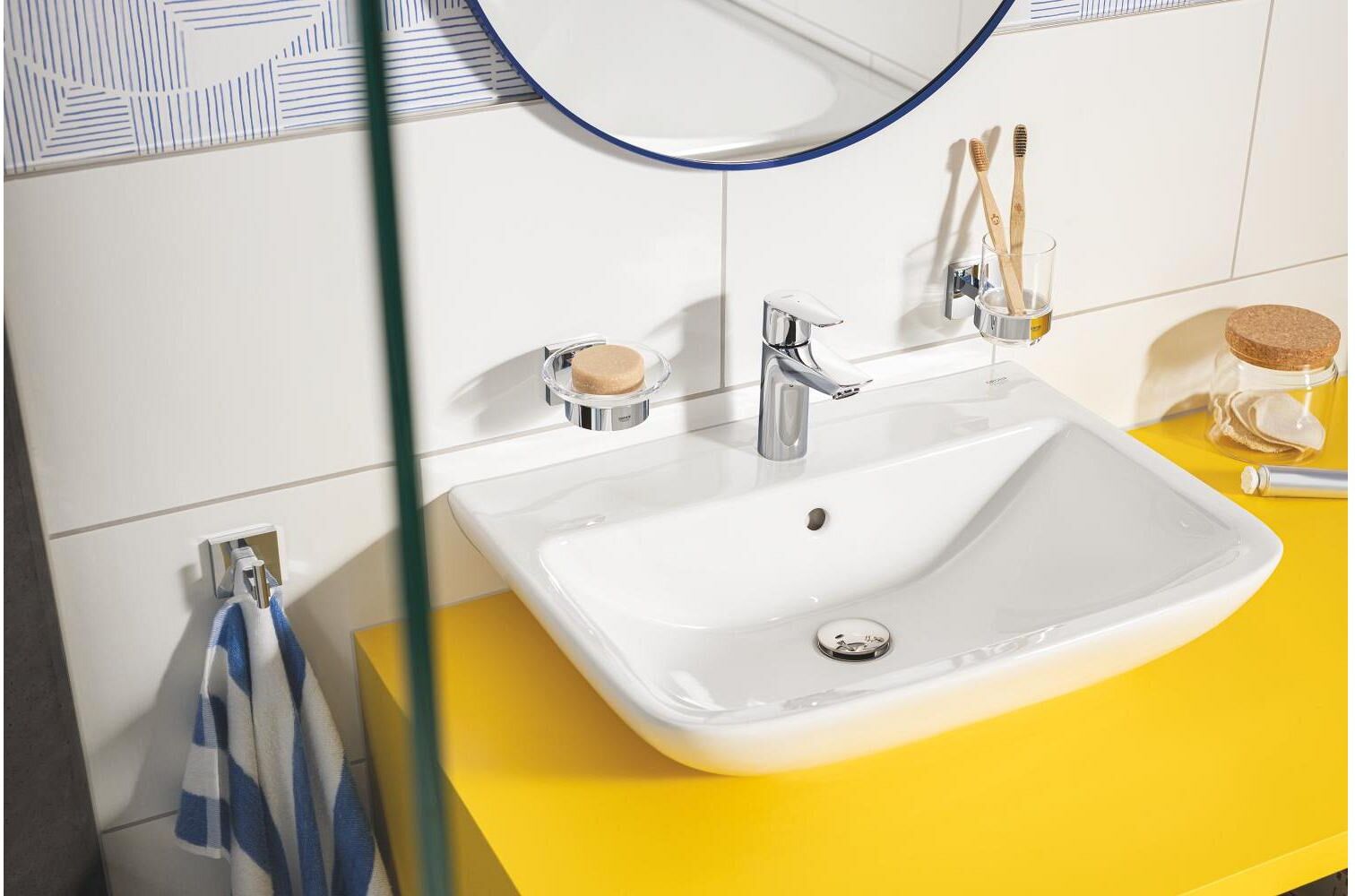 Türhaken GROHE "Start Cube", silber (silberfarben), Metall, Haken, Türhaken silberfarben Einheitsgröße
