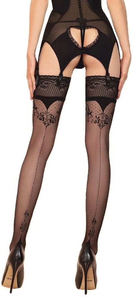BALLERINA Bas autofixants Fantasy Hold Ups (20 deniers) - noir