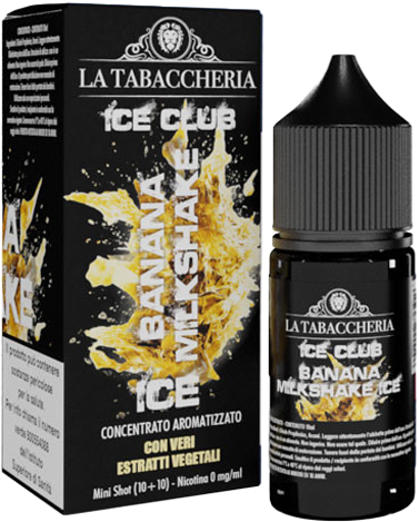 La Tabaccheria Ice Club Banana Milkshake Ice Aroma Mini Shot 10ml Banana Latte Ghiaccio