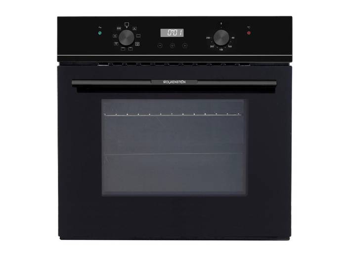 Wolkenstein Backofen, Schwarz, Metall, Glas, 59.5x59.5x55 cm, Digitaldisplay, Vollglas-Innentür, Backofenbeleuchtung, Küchen, Küchenelektrogeräte, Backöfen & Herde