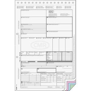 Sigel Frachtbrief FB490 CMR, DIN A4, 4-teilig, selbstdurchschreibend, 4 x 50 Blatt
