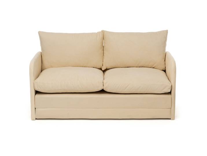 Bettsofa Saga Creme Stoff B 128 T 70 cm - Bettsofa