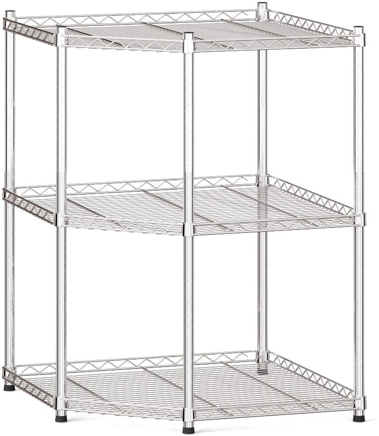 B2B Partner Eck-Drahtregal, 900 x 680 x 680mm, 3 Fachböden