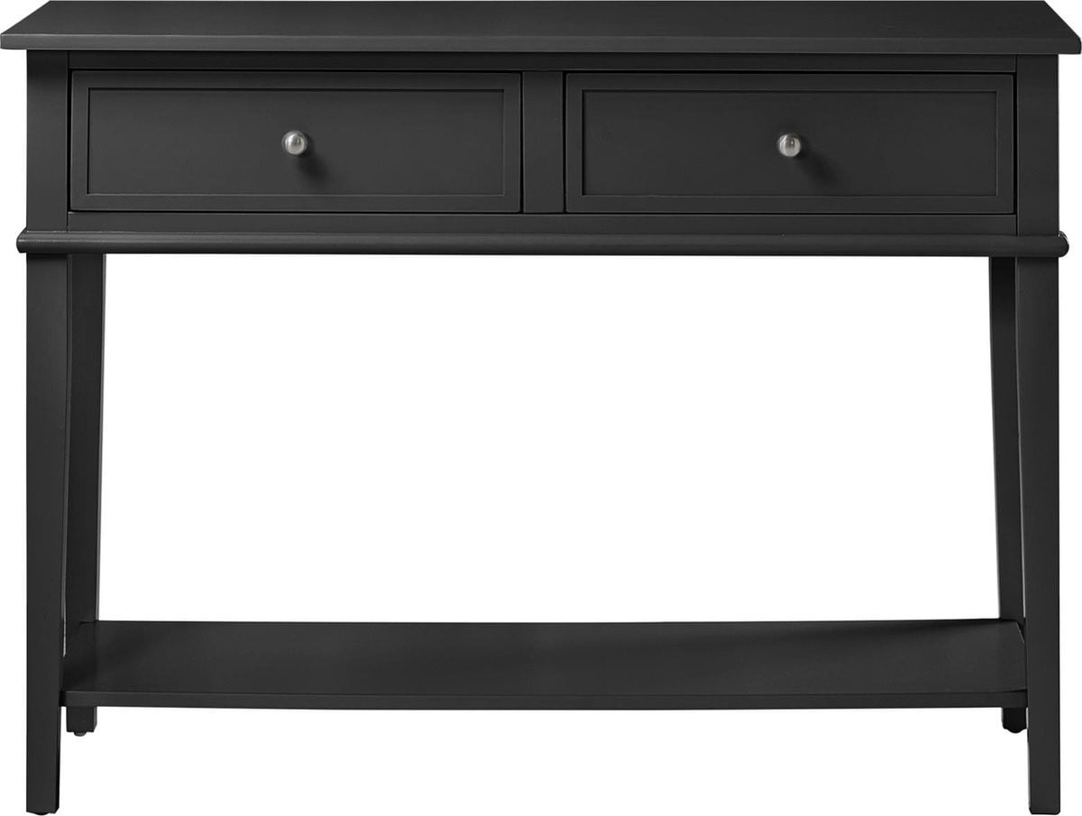 Notio Living Franklin Consoletafel met 2 laden - Zwart MDF