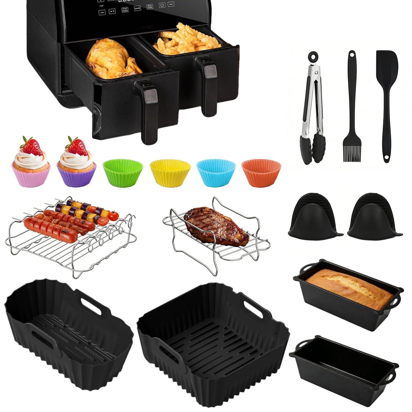 Dripio 28-delige siliconen accessoire set voor heteluchtfriteuses