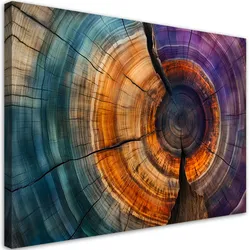 LEINWANDBILD Baumringe Abstraktion 120x80cm