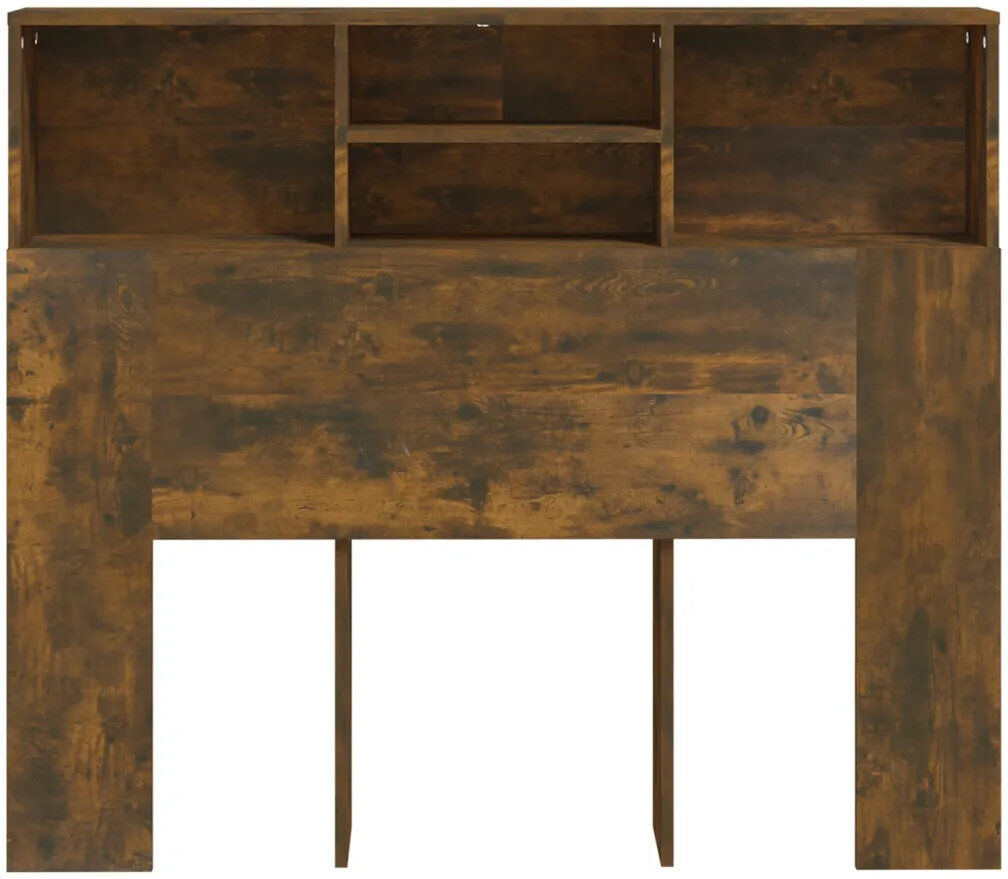 17 Stories Headboard Cabinet Bedroom Home Indoor Bookcase Smoked Oak Super King (6')