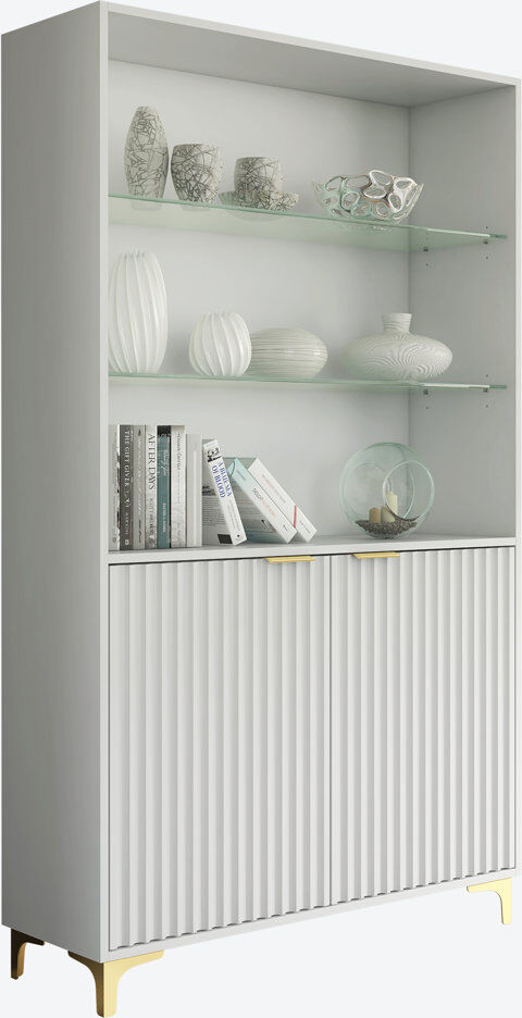 Fairmont Park Display Cabinet White 170cm H X 100cm W X 35cm D