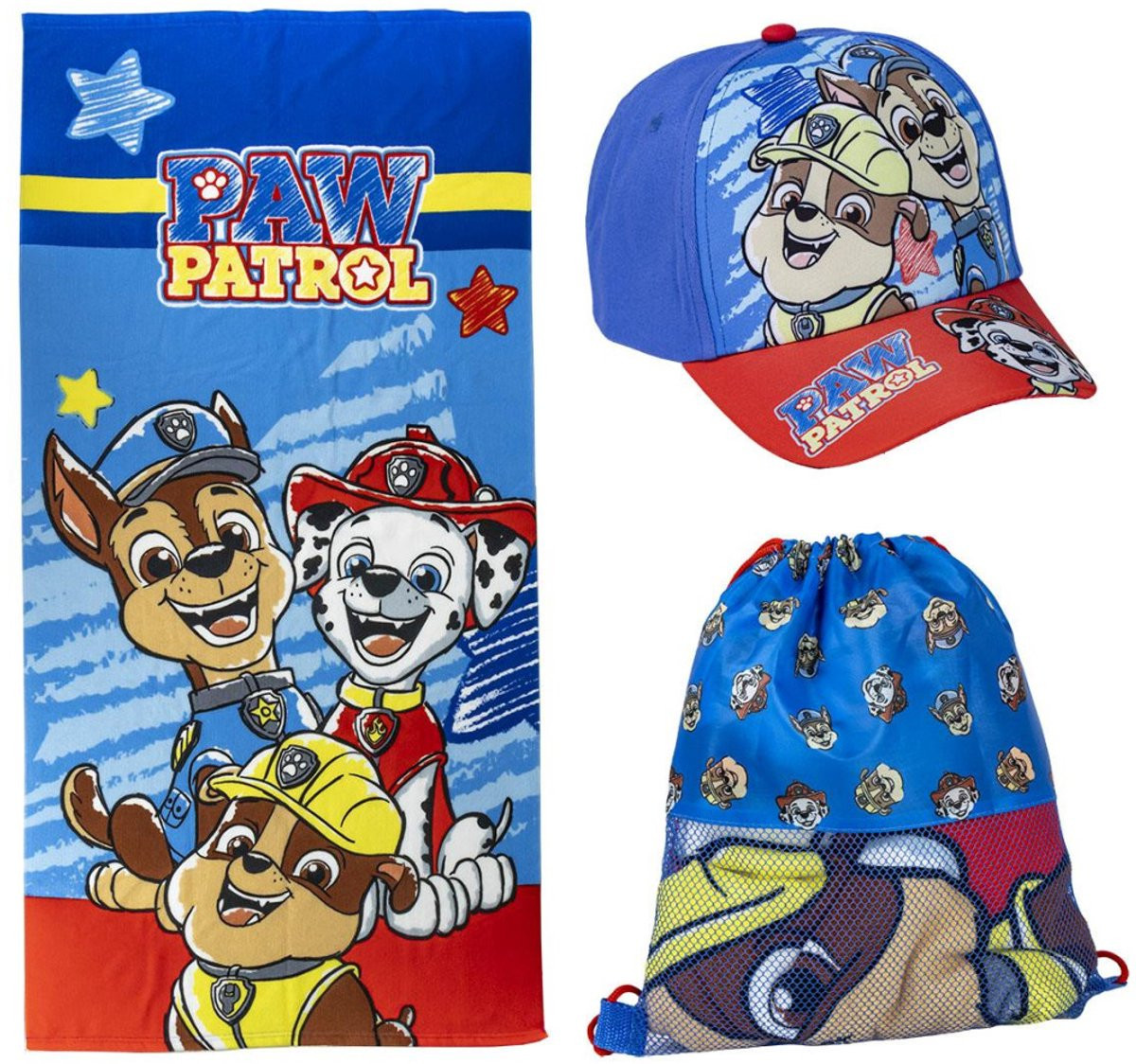 PAW Patrol Zomerset voor kinderen met strandlaken, pet en tas