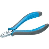 Elektronik-Mini-Seitenschneider, ESD, Schneid-Zange schwarz/blau, mit Drahthalter