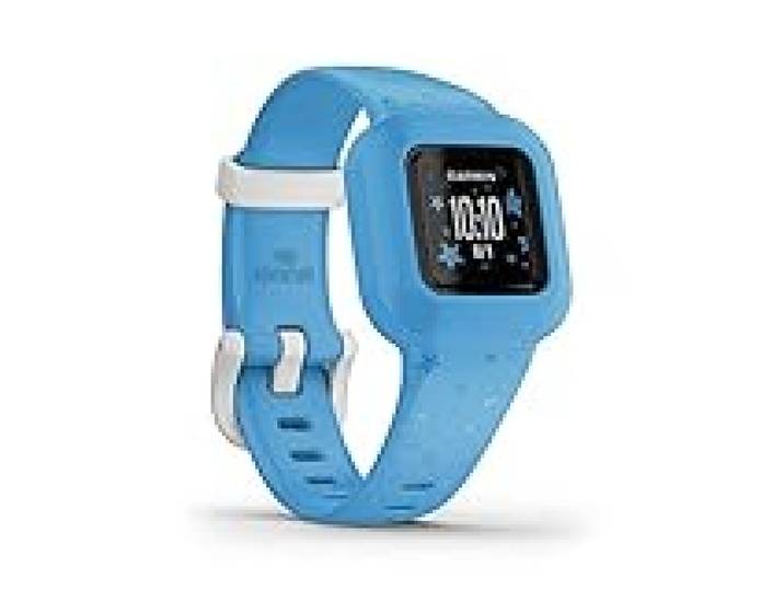 Garmin vívofit jr. 3, Bracelet d'activité pour Enfants, Bleu Étoilé Étanche, avec pile, autonomie jusqu'à 1 an, expérience intéractive, coordonnées d'urgence, surveillance des activités