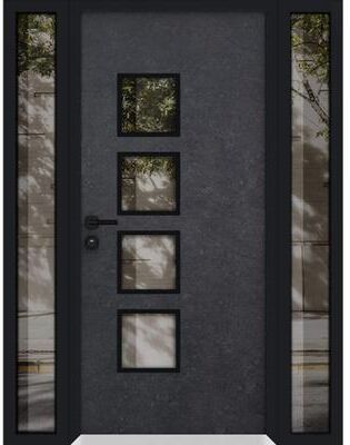 VDomDoors Cynex 6106 Dark Stone Steel Exterior Door