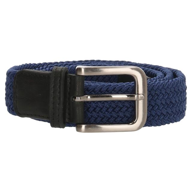 Zenino Gevlochten lederen riem weston blauw cm