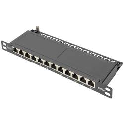 Digitus DN-91612S-SL-EA 12 Port Patch-Panel 254 mm (10) CAT 6a 0.5 HE Mehrfarbig Bestückt