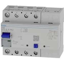 Doepke, Schutzschalter, FI-Schutz mit Zusatz 4p 400V 40A 0,03A ÜberwEinh REG 6TE 3kA IP20