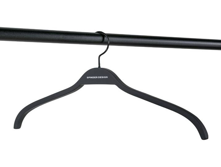 Kleiderbügel SPINDER DESIGN Rosa , schwarz, B:46cm H:21cm T:1,6cm, Kunststoff, Kleiderbügel, Kleiderbügel, Wood, Breite 46 cm