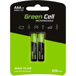 Green Cell GR08 - Wiederaufladbarer Akku - AAA - Nickel-Metallhydrid (NiMH) - 1,2 V - 2 Stück(e) - 800 mAh