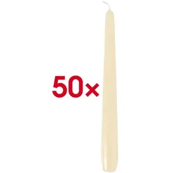 Papstar 50 Gastrokerzen einfarbig klassisch 25 cm Leuchterkerzen rosa