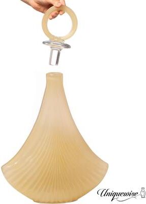 Uniquewise Unique 20-Inch and 16-Inch Decanter-Inspired Glass Vases - Ideal Centerpieces for Entryway Tables, Dining Tables, Living Room