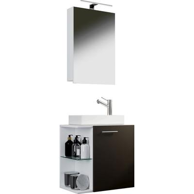 3-tlg Gäste WC Waschplatz Waschtisch Hausa Schrank